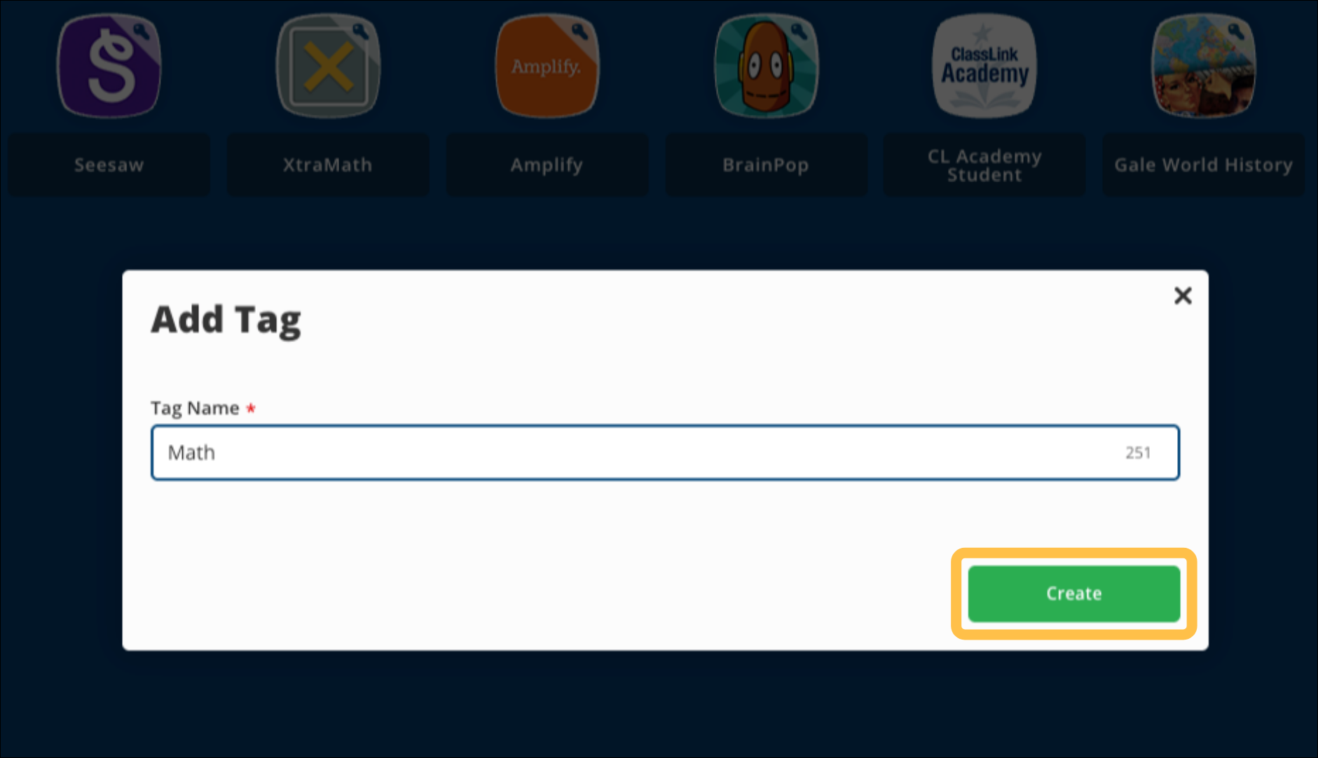 Create tags to filter LaunchPad apps
