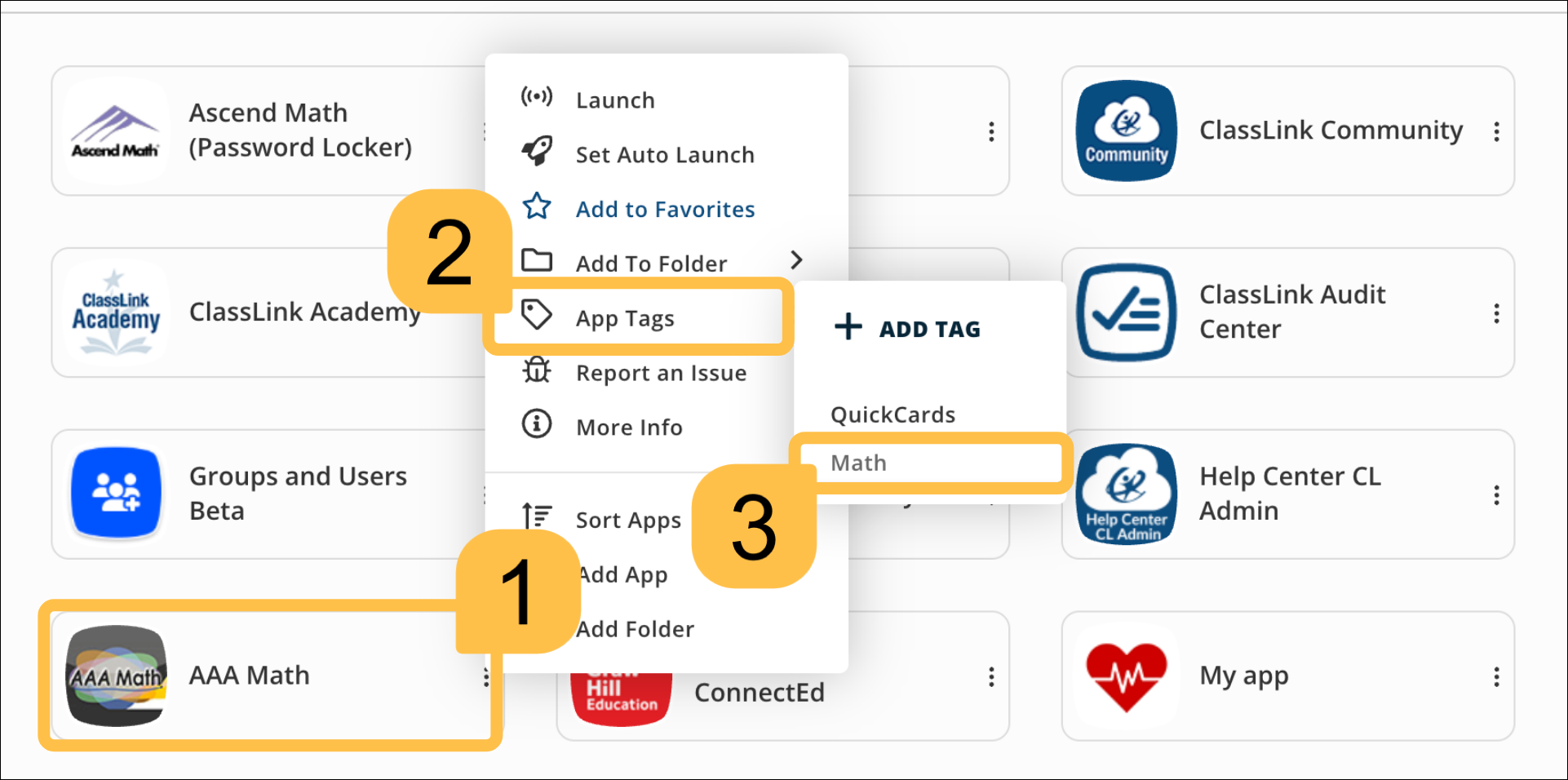 Dynamic Theme: Assign a tag to an app