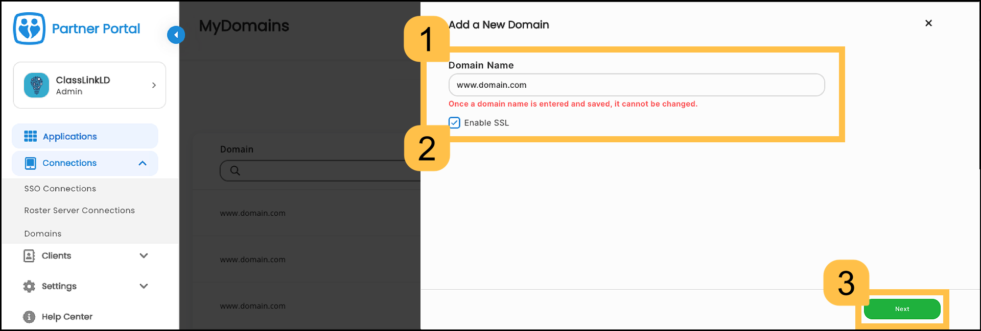 Add and Manage Domains
