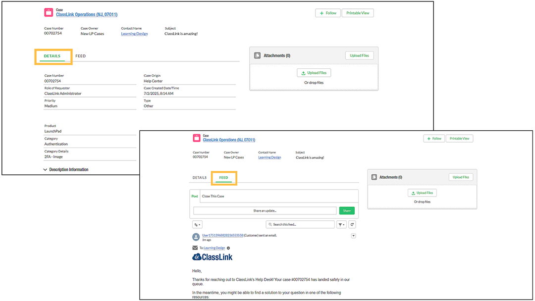 Submit a Help Center Case