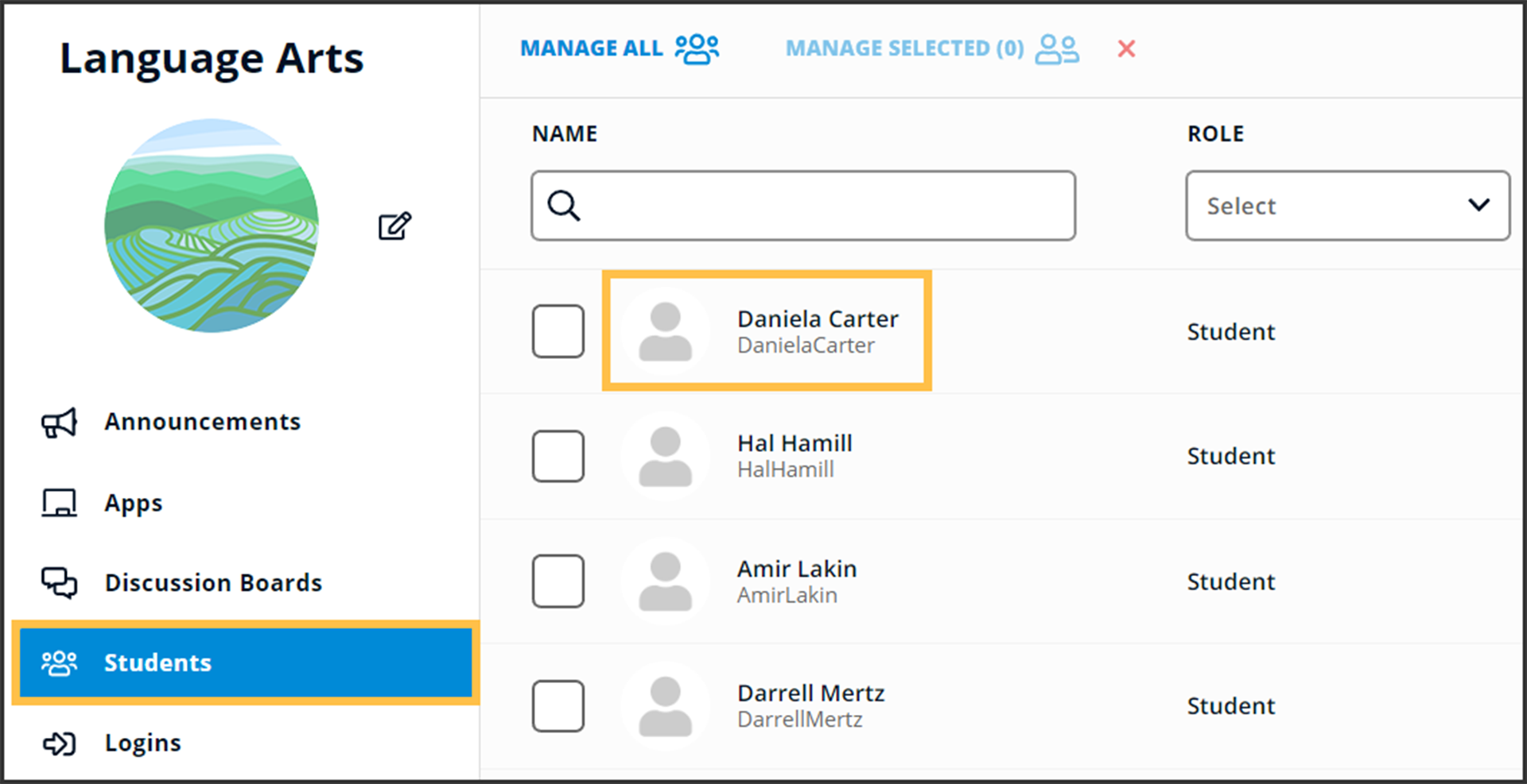 Reset Passwords Through My Classes