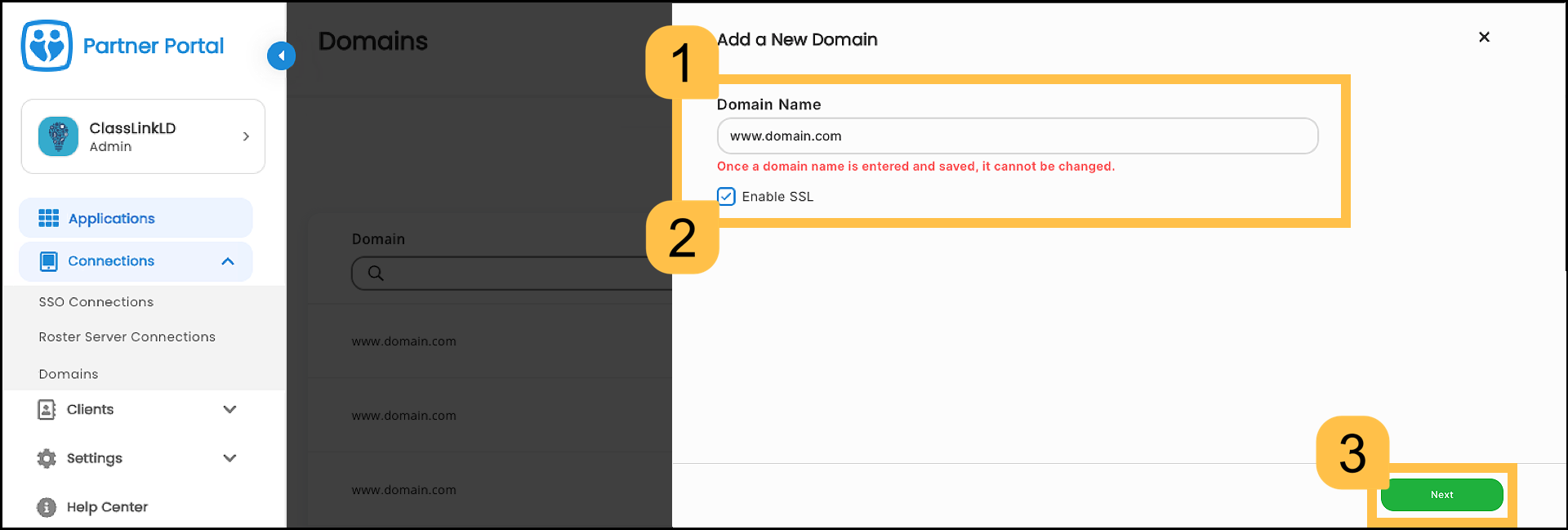 Add and Manage Domains